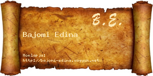 Bajomi Edina névjegykártya